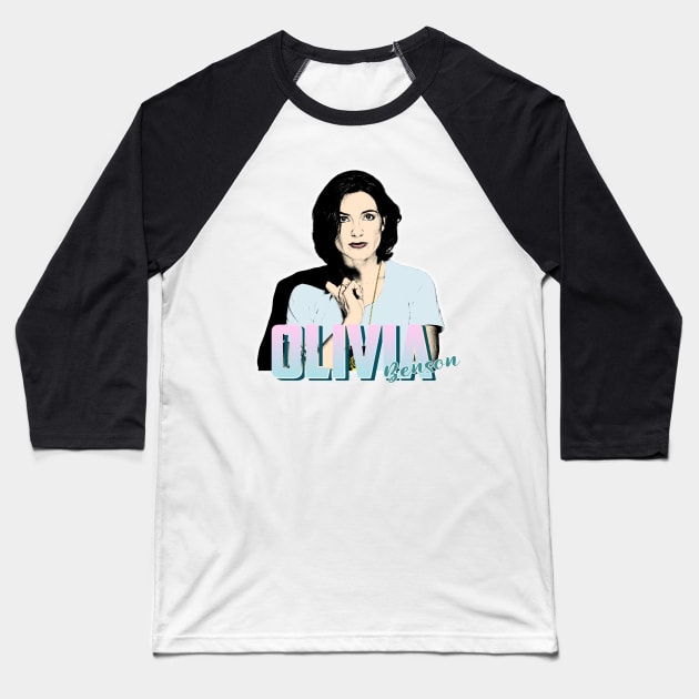 Olivia Benson Baseball T-Shirt by Chicken Allergic